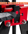 Pipe Clamp Two To Six Inches Quick Release T Handle Welding Alignment Tool quick-release button close-up