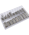 Pro Grade Gear 270 Pcs Watch Band Spring Pin Kit 0.8mm Stainless Steel Pins For 8mm To 25mm Straps in organized storage case
