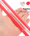Close-up of a Clear Mini Piano Hinges Self Adhesive For Crafts, showcased in a hand for small furniture makeovers.