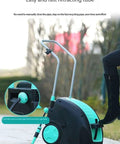 Portable Metal Hose Reel Cart With Smooth Rolling Wheels And Easy Step Operation Garden Hose Organizer prevents tangles with easy retraction.
