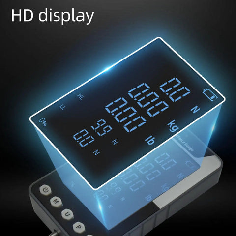 Top Notch 1000N Force Gauge Push Pull Tester Tension Meter Torque Tester, 220 Lb Capacity, Handheld US Plug, HD Color Display