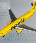 Spirit 1 To 400 Scale Airplane Model Kit For Collectors And Display With Alloy Body And Plastic Base, Yellow Aircraft