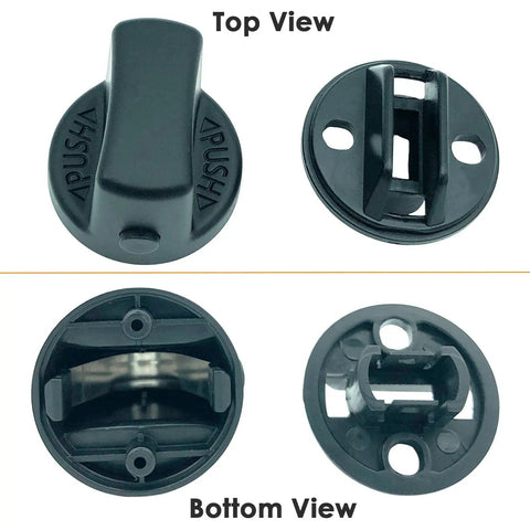 Top and bottom view of Keyless Ignition Switch Knob For Mitsubishi Lancer 2008 2017 And Outlander 2007 2013 Push Start Button Cap Replacement