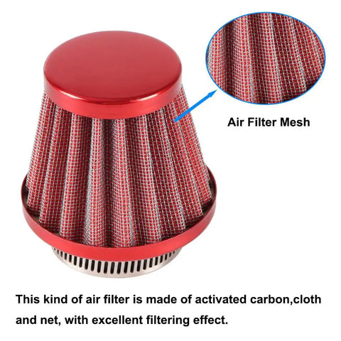 38Mm Air Filter Beefed Up For 50Cc To 212Cc Engines And VM22 PZ22 PZ26 PZ27 PD18J NC50 Carburetor, red filter mesh