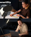 LED Desk Lamp With Eye Care Diffused Light, 3 Color Temperatures And 10 Brightness Levels, shown in home office setting