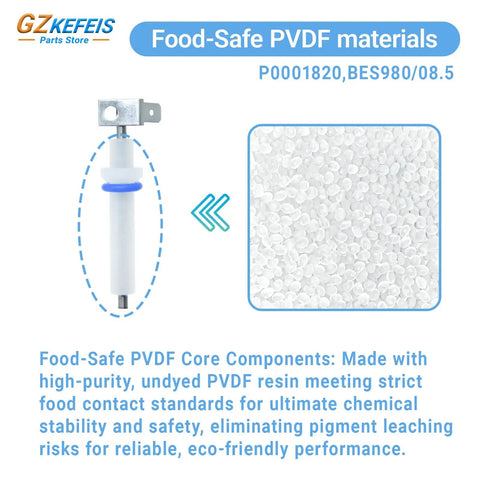 Top Notch Swap Steam Probe Kit Compatible With Breville Sage Dual Boiler And Oracle Touch With Fresh O Rings, PVDF core for food safety.