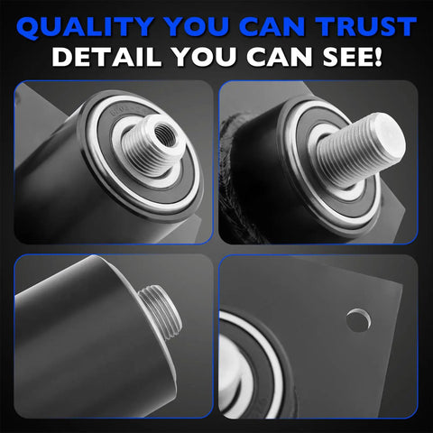 Close-up details of Beefed Up Blade Drive Spindle Replacement For Swisher Zero Turn Lawn Mowers With 60 Inch Cut And 27HP Motor Replaces 10540 Fits T11044 Models Keeps Bearings Smooth And Jams From Happening.