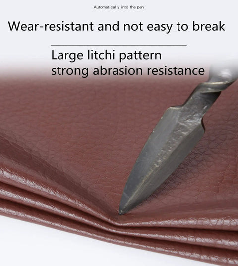 Leather repair patch tape 8x54 inch self adhering patch kit for furniture sofas vinyl car seats couch chairs shoes and jackets gold color quick fix for tears and scuffs showing strong abrasion resistance with tool