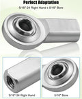 Four Piece Right Hand 5/16 X 5/16 24 Heim Bearing Rod End Kit with polished finish for hydraulic cylinder rebuilds.