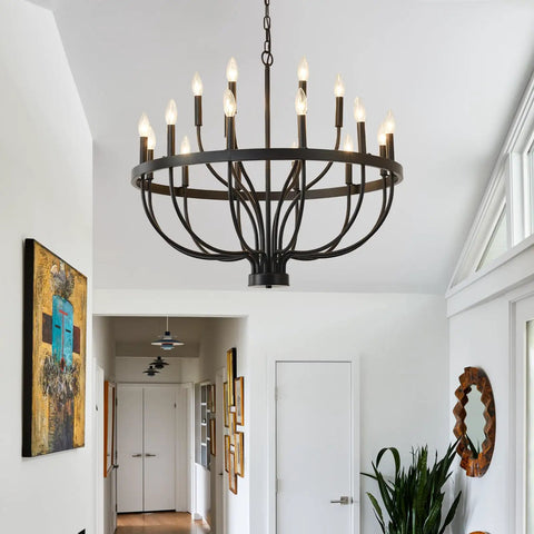 Dope Modern Sputnik Chandelier Pendant Light Industrial 6 Light Gold and Black Ceiling Fixture With Adjustable Height for halls