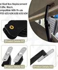 Premium Roof Box Lid Lifter Replacement Hinge For Thule Ascent Pulse Atlantis Hyper Cargo Carrier, black plastic strut detail.