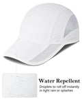 Cooling Outdoor Running Hat for Men and Women with Quick Dry Breathable Mesh and UPF50 Sun Protection White Trucker Ball Cap