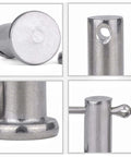 Built Tough 8 To 20 Pack Adjustable Clevis Pins Set With Flat Head And Multi Hole Side For Quick Length Trim M8x50 Zinc Coated Alloy Steel