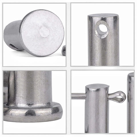 Built Tough 8 To 20 Pack Adjustable Clevis Pins Set With Flat Head And Multi Hole Side For Quick Length Trim M8x50 Zinc Coated Alloy Steel