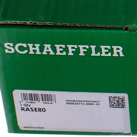 Top Tier RASE80 Pillow Block Bearing Unit With Precision Sealed Housing and Rock Solid Mounting Base in green box.