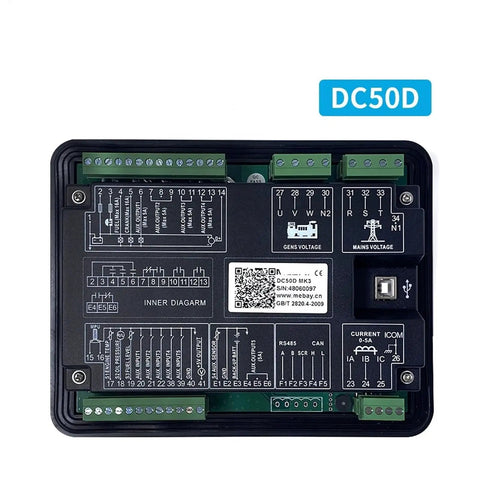 Generator Set Controller Control Panel DC52D MK3 Replacement Phase Angle Controller For DC50D Gen Sets, 1 Piece, Plug And Play Easy Install, Durable Build, Fast Response, Essential Power Management For Modern Generators; black control panel