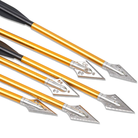 6.7 Inch Crossbow Bolts For 50 To 80 Lb Crossbows Yellow Target Practice Arrows With Metal Tips and Plastic Shafts