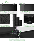 Nine Cube Storage Shelf For Easy Organization, DIY Stackable Bookcase, Plastic Closet Organizer And Modular Shelving Unit details