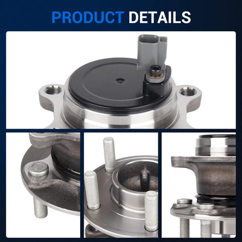 Rear Wheel Hub Assembly 512465 For Ford Focus 2012 2018 with Parking Assist and ABS, product details close-up, high-strength steel