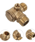 Beefy Heavy Duty Metal Air Compressor Check Valve With 20mm Connector One Way Air Control Valve For Pneumatic Systems Energy Saving Spare Part For Industrial Workshop Use, copper threaded body