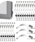 30 Pack Stainless Steel Window Screen Clips Heavy Duty Tough As Nails Rust And Corrosion Proof Screen Retainer Tension Clips 69mm By 6.4mm Replacement Hardware For Aluminum Window Screens And Door Installations. Stainless steel clips for aluminum screen frame