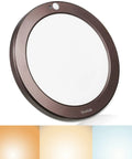 Motion Sensor LED Ceiling Light With Adjustable 30s 180s Timeout, 1500 Lumens, 15W, Round Bronze Fixture, Three Color Temperatures