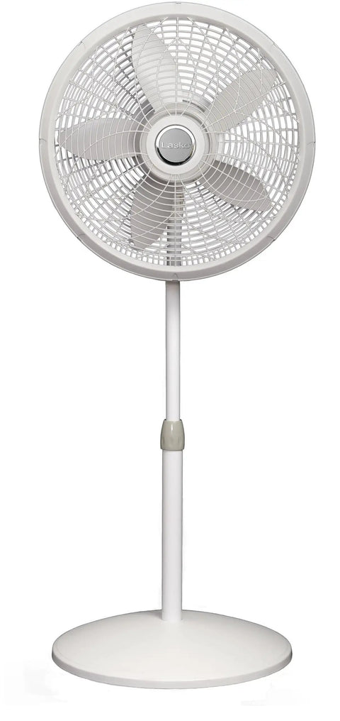 Oscillating Pedestal Fan With Adjustable Height From 38 To 54.5 Inches Tilt Adjustable 3 Speed Options Portable 18 Inch White Standing Fan For Bedroom And Living Room