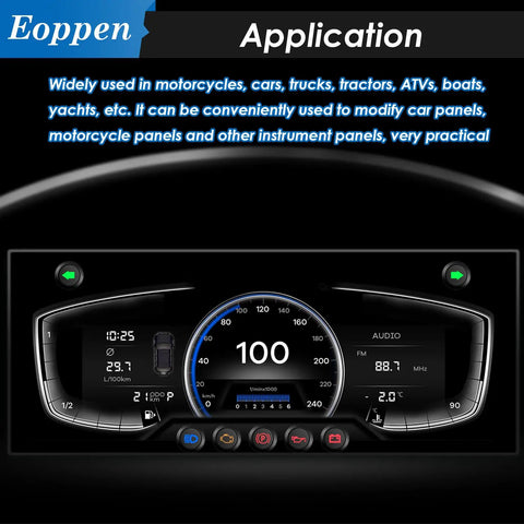 Dashboard showing usage of Seven Pack Half Inch 12V LED Indicator Lights Waterproof Metal Dash Signal Lights with 300mm wires for vehicles