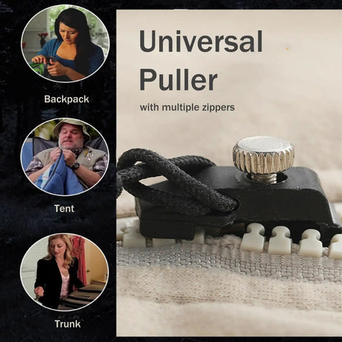 Universal Zipper Repair Kit With Removable Sliders And Quick Fix Heads for backpacks, tents, and trunks with adjustable pull