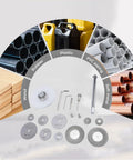 Internal PVC Pipe Cutter Kit With Adjustable Depth Gauge Guide Pro Grade Tool 6 Replacement Saw Blades And 4 Grinding Discs