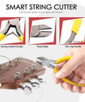 Smart string cutter from 26 Piece Complete Guitar Repair Kit For Electric Guitar Bass Ukulele Mandolin Banjo With Tools