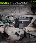 Transmission Filter Kit With Gasket Drop In Direct Fit For Mazda 2 3 5 6 CX 7 Fusion Milan 2010 2012 2006 2009 Replacement Parts 0440393 FNC121500A 6E5Z7B155A installed under vehicle with exposed wiring