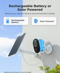 Argus 3 Pro Wireless Security Camera Outdoor 5MP 2K Plus Spotlight with solar panel mounted on wall