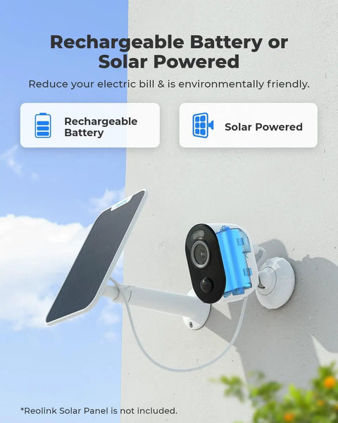 Argus 3 Pro Wireless Security Camera Outdoor 5MP 2K Plus Spotlight with solar panel mounted on wall