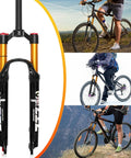 Ultralight Air Suspension Front Fork For XC/AM Mountain Bikes, 120mm Travel With Rebound Adjustment And Remote Or Manual Lockout