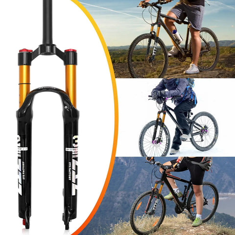 Ultralight Air Suspension Front Fork For XC/AM Mountain Bikes, 120mm Travel With Rebound Adjustment And Remote Or Manual Lockout