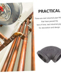 Heavy Duty Iron Hose Connectors 6 Pack Elbow Fittings For Industrial Use Black Couplings Easy To Install High Performance Tube Fittings For Long Lasting Repairs