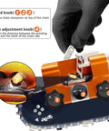 Portable Chainsaw Sharpening Kit With Five Sharpening Heads Hand Crank Jig For 4 To 22 Inch Chainsaws Gloves And Brush