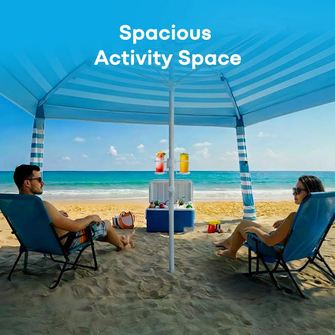 Beach Cabana With UPF50 Plus Sun Shield 8x8 Or 10x10 Canopy Tent With Side Wall Easy Setup Windproof Portable Sun Shelter on beach