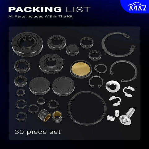 Seal Kit For ZT Series Transaxles 72994 Replacement Set Fits ZT 2800 3100 3400 Transaxles Including ZH ZJ ZK ZL ZM Models With O Ring Gasket Pack For Easy Install And Heavy Duty Long Lasting Performance In Home And Pro Lawn Setups, 30-piece set