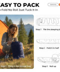 Woman placing Ultra Lightweight Backpacking Sleeping Bag For Adults And Kids Packable Warm Weather Comfort 55 To 60 Fahrenheit 3-4 Seasons Includes Compression Sack Durable Ripstop Fabric Camping Hiking Travel Outdoor Gear into compression sack