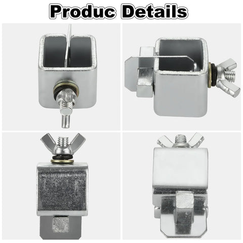 Acrux7 16-piece silver carbon-steel butt welding clamps for auto-body edge-to-edge welding; front/side/close-up.