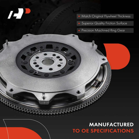 Premium Dual Mass Flywheel Replacement For Ford Mustang 2011 2012 2013 2014 V6 3.7L Engine with precision machined surface.