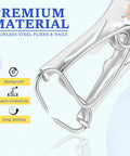 Huge 23 Pc Miter Spring Clamp Kit With Heavy Duty Stainless Steel Pliers For Woodworking, Picture Frame Assembly, And Wood Trim Molding Perfect For DIY Pros And Home Builders Who Need Strong, Rust Proof Clamps That Grip Tight Every Single Time Without. stainless steel spring plier close-up