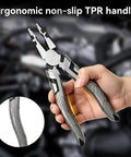8 Inch Linesman Pliers With Wire Cutters ergonomic TPR handle for DIY projects in hand