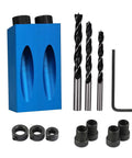 Pocket Hole Jig Kit 14 Piece for Woodworking and Carpentry Joinery 15 Degree Inclined Hole Fixture with 6 8 10 mm Drill Bits