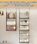 6 Tier Hanging Closet Organizer Dope Space Saving Shelf System With Foldable Shelves And Adjustable Dividers black in use