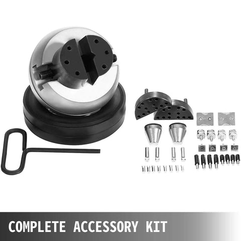 Badass 5 Inch Ball Vise With 360 Degree Swivel Head And 34 Piece Jewelry Setting Attachments solid stainless steel accessory kit and tools