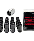 Bulge Style Cone Seat Lug Nut Kit For 5 Lug Wheels With M12 X 1.5 Thread Size Includes Easy Install 16 Lug Nuts 4 Wheel Locks 1 Key