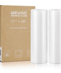 Heavy Duty Vacuum Sealer Bags 11x50 Rolls Two Pack For Food Saver Storage BPA Free Puncture Resistant Channels Keeps Food Fresh Longer
